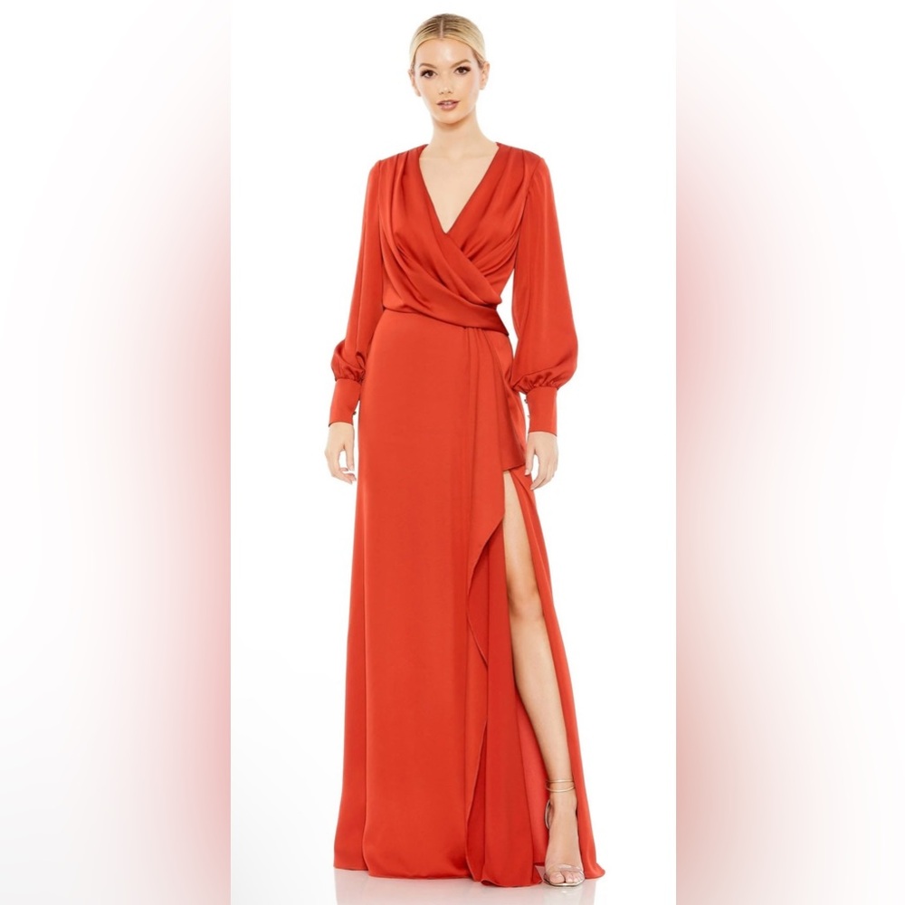 Mac Duggal Long Dress, Long Sleeve ‎ Size 10